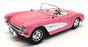 Burago 1/18 Scale Model Car 3024 - 1957 Chevrolet Corvette -  Pink