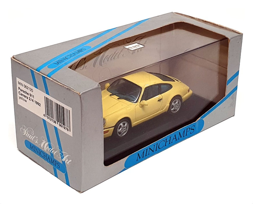 Minichamps 1/43 Scale MIN 062120 - 1992 Porsche 911 Carrera 2/4 - Yellow