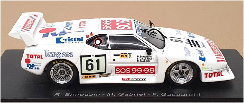 Spark 1/43 Scale Resin S1585 - BMW M1 #61 8th Le Mans 1982 - White