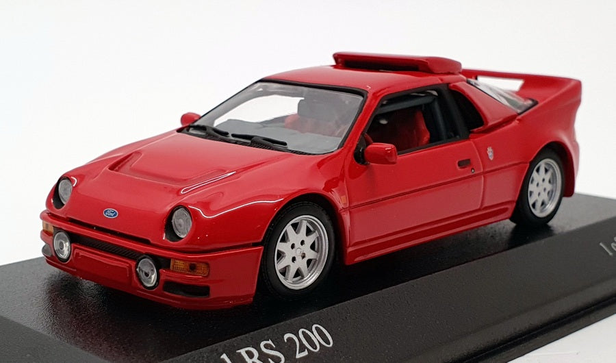 Minichamps 1/43 Scale Model Car 430 080201 - 1986 Ford RS 200 - Red