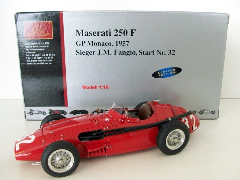 CMC 1/18 - M-101 MASERATI 250 F GP MONACO 1957 - SIEGER  J,M FANGIO START NR.32