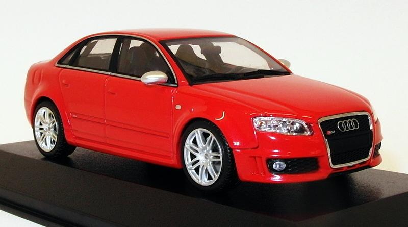 Minichamps 1/43 Scale Model Car 400 014600 - 2005 Audi RS 4 - Metallic Red