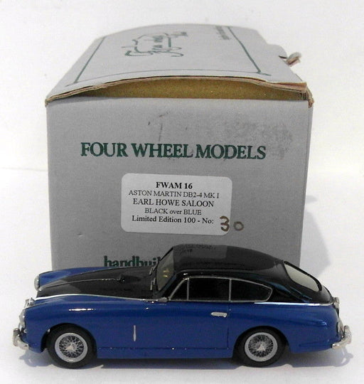 Four Wheel Models 1/43 Scale FWAM16 - Aston Martin DB2-4 Mk1 Saloon - Black/Blue