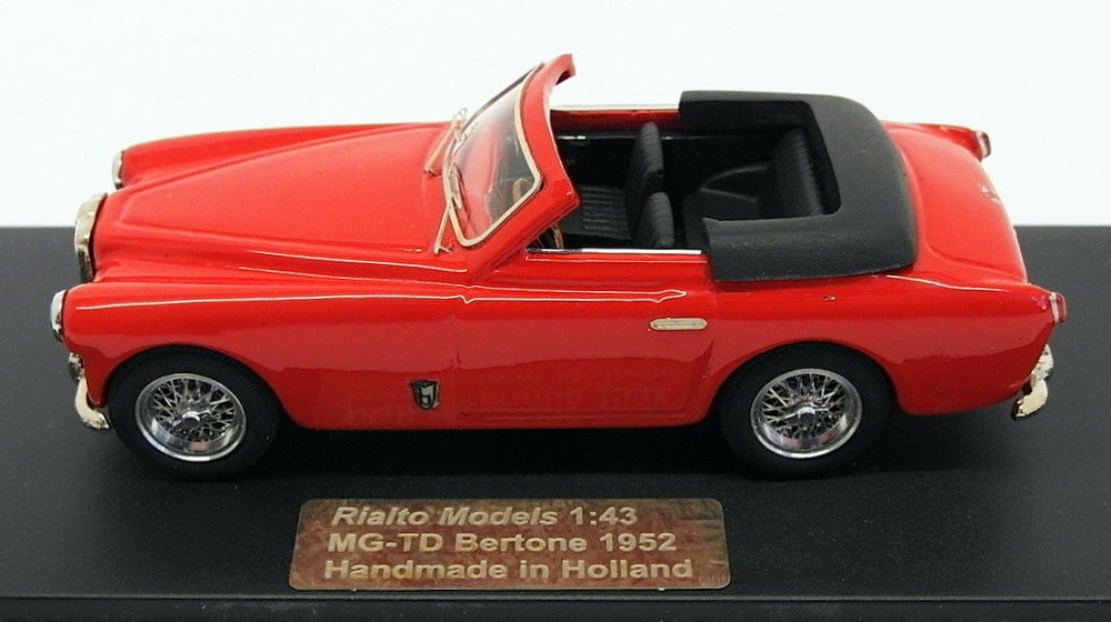 Rialto Models 1/43 Scale RM150518 - 1952 MG-TD Bertone - Red