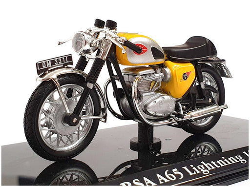 Atlas Editions 1/24 Scale Motorbike 4 658 116 - 1965 BSA A65 Lightning - Yellow