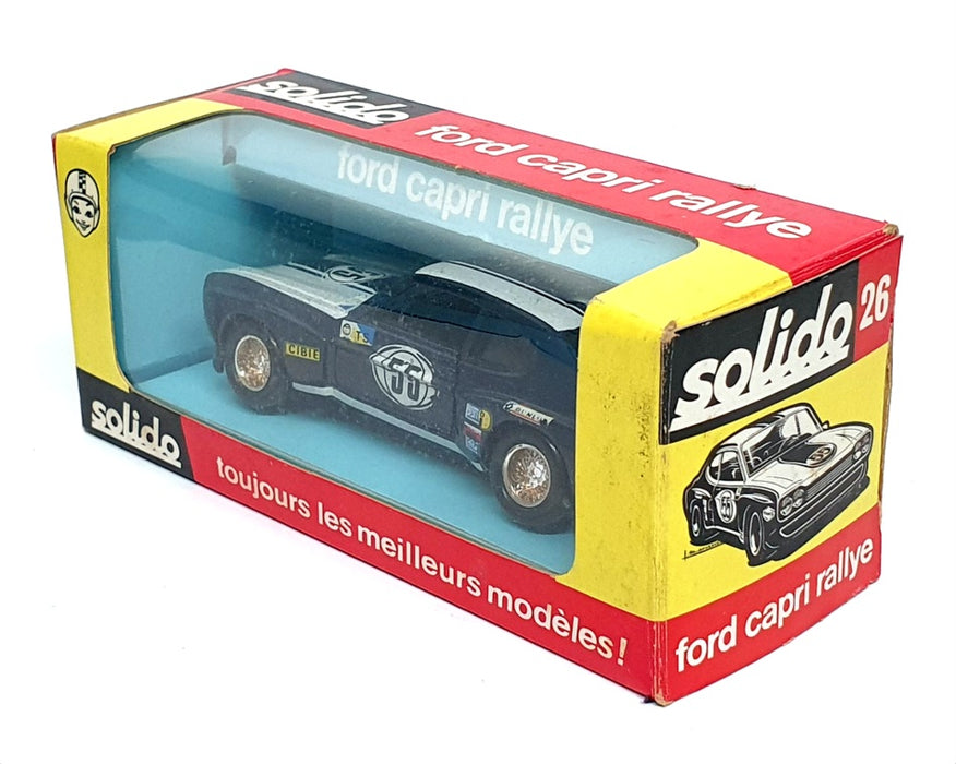 Solido 1/43 Scale Diecast No.26 - Ford Capri Rallye - #55 Blue/White