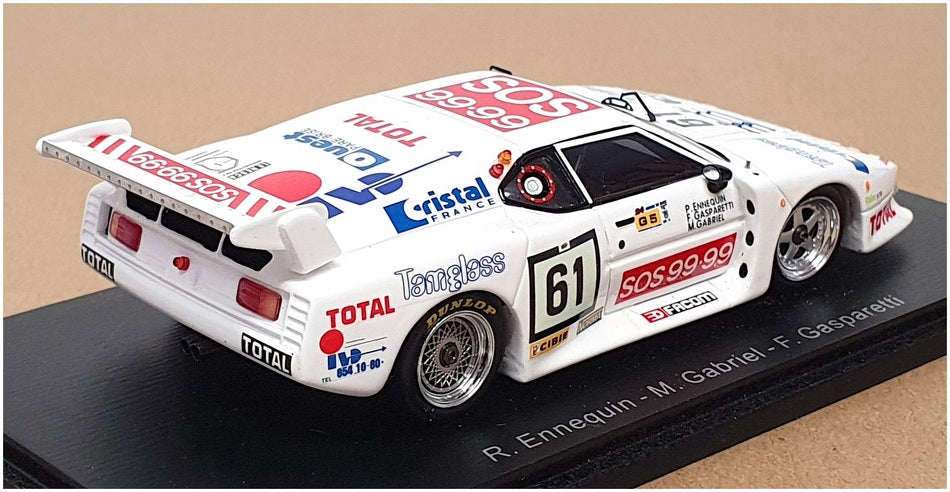 Spark 1/43 Scale Resin S1585 - BMW M1 #61 8th Le Mans 1982 - White