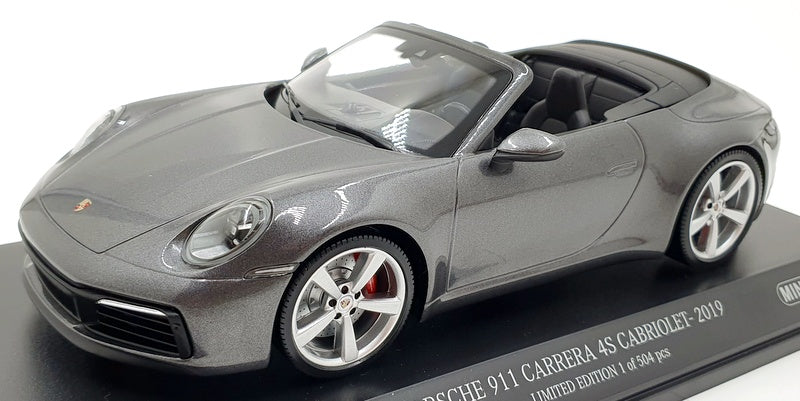 Minichamps 1/18 Scale 155 067336 Porsche 911 Carrera 4S Cabrio 2019 Met Grey