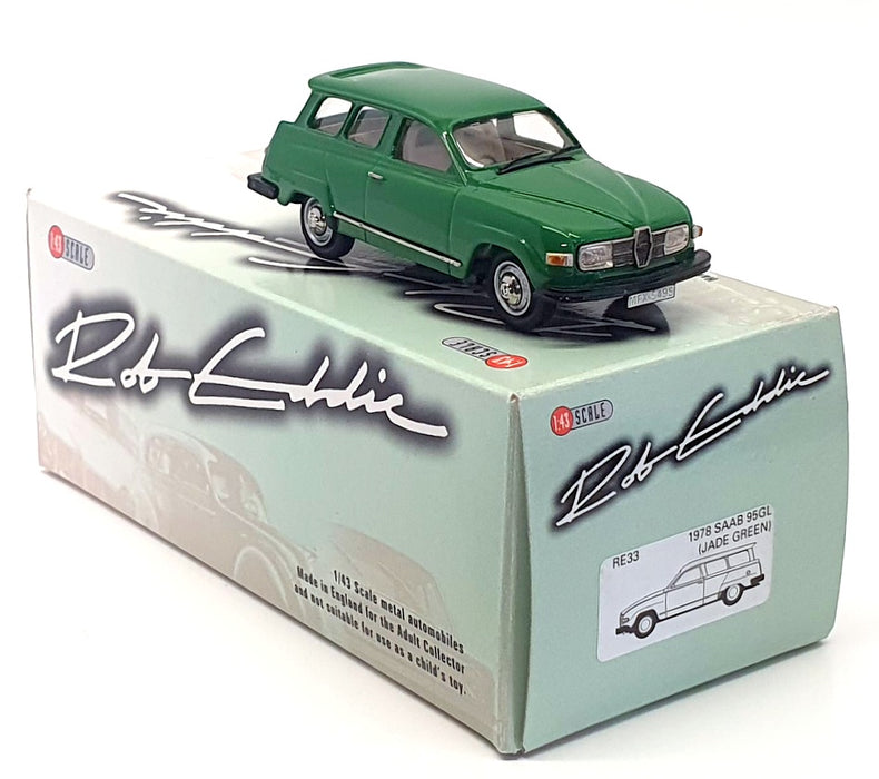 Rob Eddie Models 1/43 Scale RE33 - 1978 Saab 95GL - Jade Green