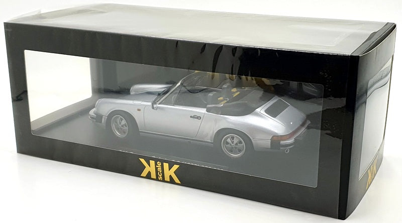 KK Scale 1/18 Scale Diecast KKDC180712 - Porsche 911 Carrera Cabrio 1988 Silver