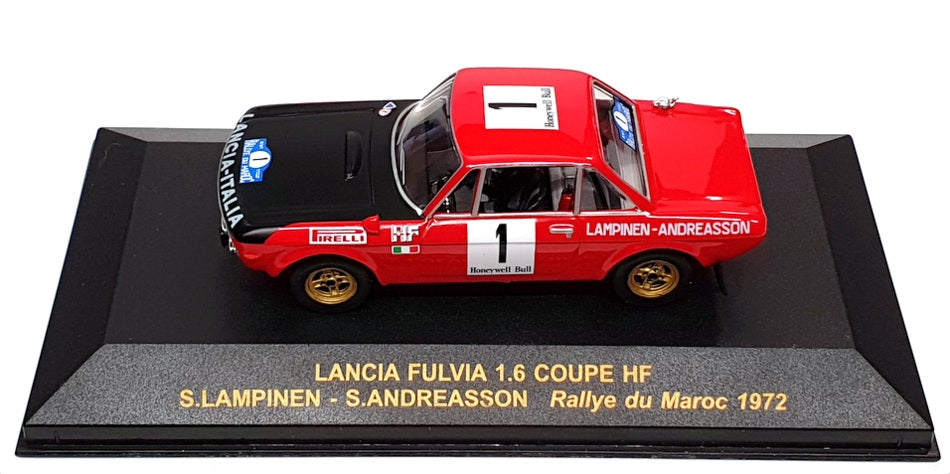 Ixo 1/43 Scale L01R - Lancia Fulvia 1.6 Coupe HF Maroc 1972 Lampinen/Andreasson