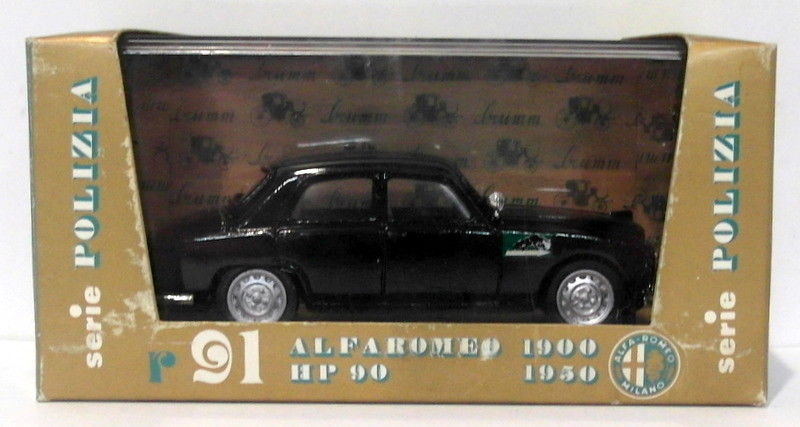 Brumm 1/43 Scale Diecast R91 - 1950 Alfa Romeo 1900 HP90 - Black