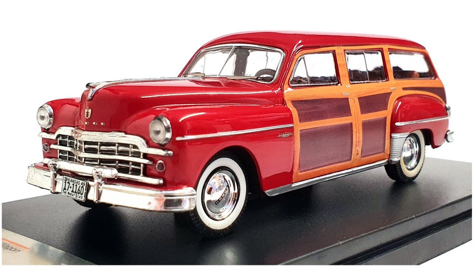 Ixo 1/43 Scale PRD563 - 1949 Dodge Coronet Woody Wagon - Bordeaux