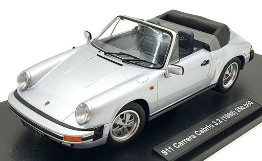 KK Scale 1/18 Scale Diecast KKDC180712 - Porsche 911 Carrera Cabrio 1988 Silver