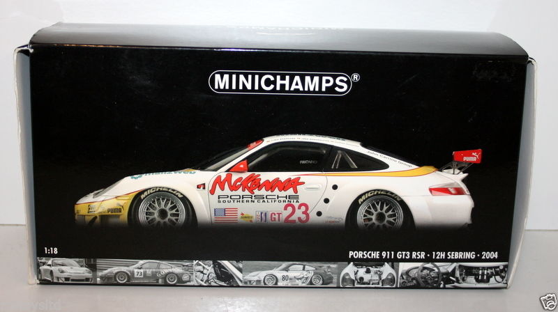 MINICHAMPS 1/18 - 100 046423 PORSCHE 911 GT3 RSR CLASS WINNERS 12H SEBRING 2004