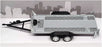 Cararama 1/43 Scale Diecast 4-92210 - Car Transporter Tow Trailer - Silver