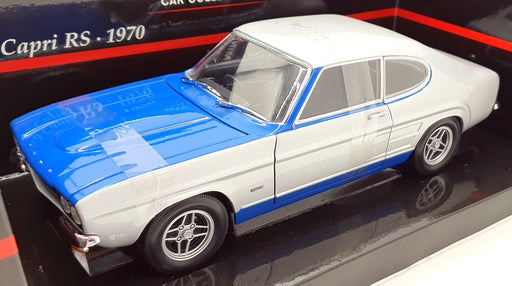 Minichamps 1/18 Scale Diecast 150 089074 - Ford Capri RS RHD 1970 - Silver/Blue