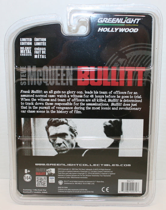 Greenlight 1/64 Scale Diecast 44721 - Steve McQueen 1968 Ford Mustang GT Bullitt