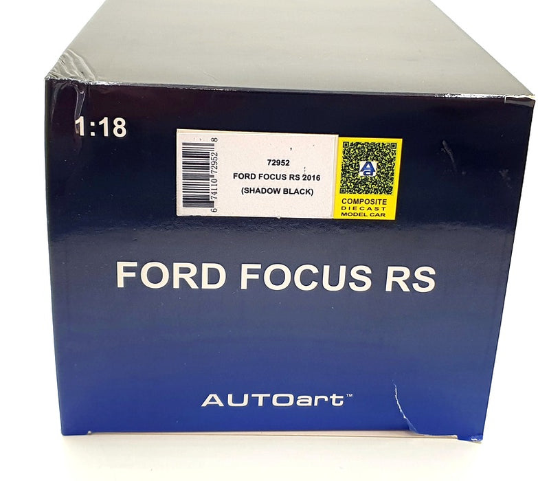 Autoart 1/18 Scale Model Car 72952 - 2016 Ford Focus RS - Shadow Black