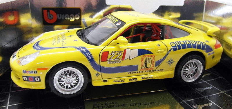 Burago 1/18 Scale Diecast - 3395 Porsche 911 GT3 CUP Giraudy