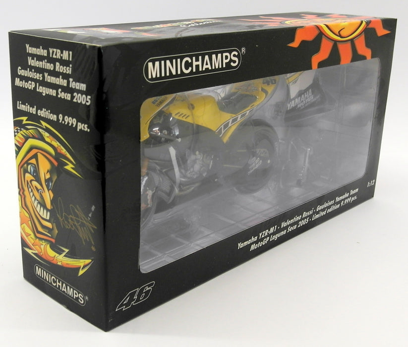 Minichamps 1/12 Scale Diecast - 122 053096 Yamaha YZR-M1 Laguna Seca 2005 Rossi