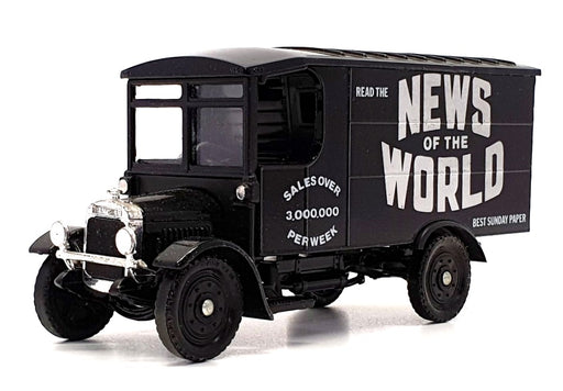 Corgi 13cm Long Diecast C848 - Thornycroft Van News Of The World - Black