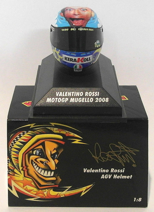 Minichamps 1/8 Scale 398 080076 - AGV Helmet Moto GP Mugello 2008 V. Rossi