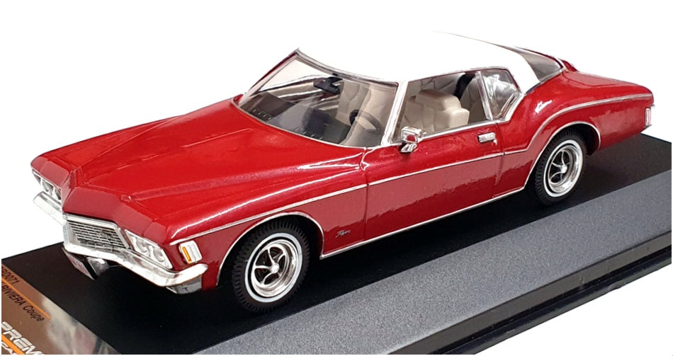 PremiumX 1/43 Scale Diecast PRD071 - 1972 Buick Riviera Coupe - Red