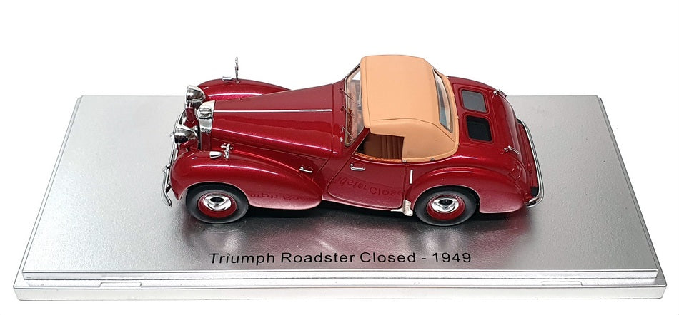 Kess 1/43 Scale Resin KE43057001 - 1949 Triumph Roadster Closed - Metallic Red