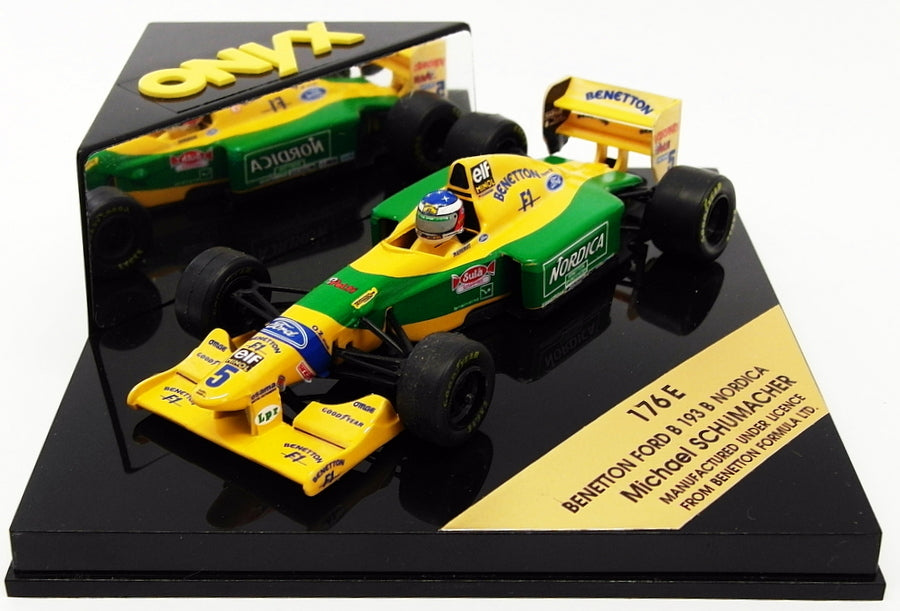 Onyx 1/43 Scale Model Car 176E Benetton Ford B 193 B Nordica Michael Schumacher