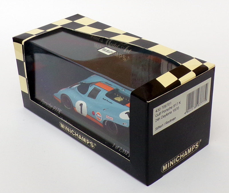 Minichamps 1/43 Scale 430 706701 - Gulf Porsche 917 K - #1  24h Daytona 1970