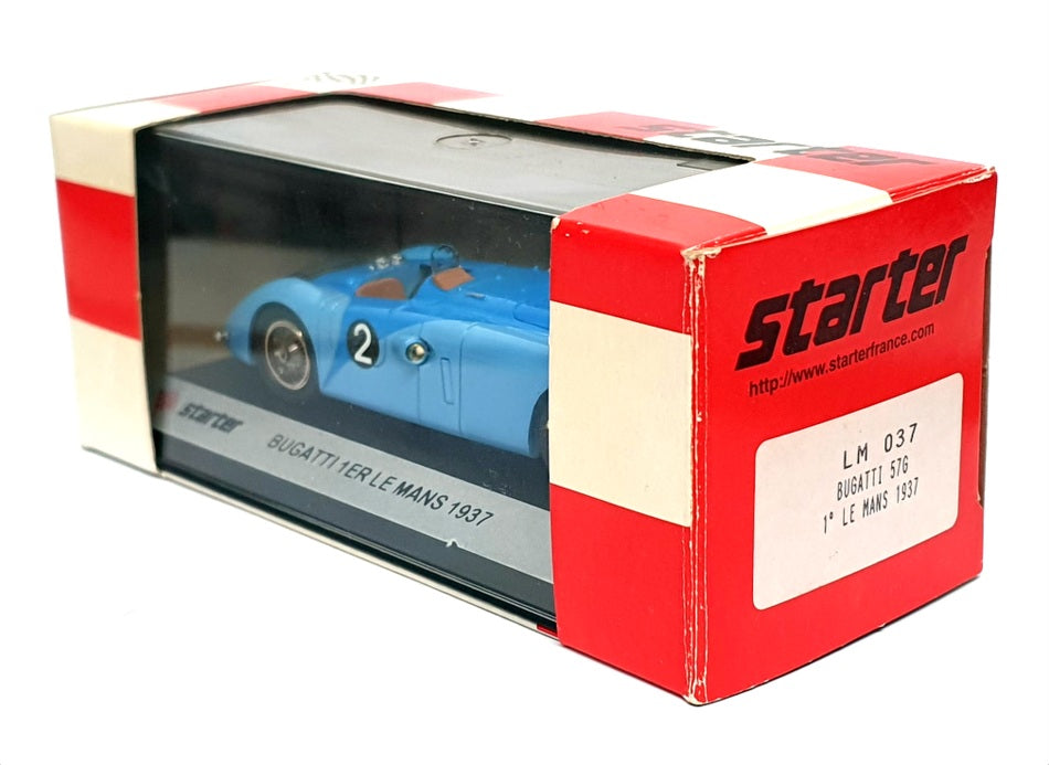 Starter 1/43 Scale LM037 - Bugatti 57G #2 Winner Le Mans 1937 - Blue