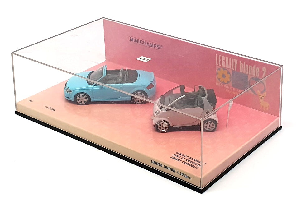 Minichamps 1/43 Scale 402 173900 - Audi TT & Smart Cabrio - Legally Blonde 2