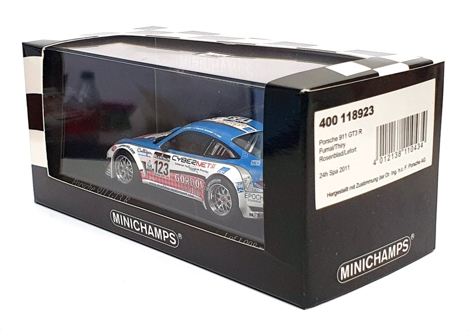 Minichamps 1/43 Scale 400 118923 - Porsche 911 GT3R #123 24h SPA 2011