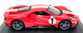 Burago 1/32 Scale Diecast #18 41163 - 2018 Ford GT #1 - Red/White