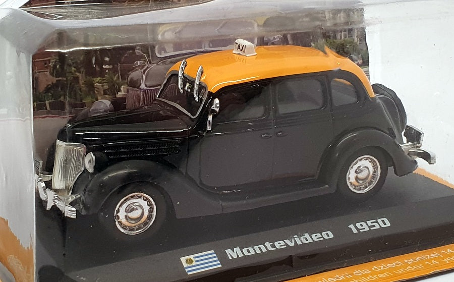 Amercom 1/43 Scale AM31121 - 1950 Montevideo Taxi - Black Yellow