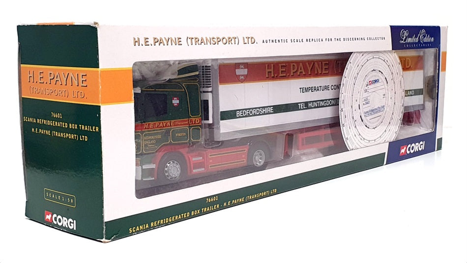 Corgi 1/50 Scale 76601 - Scania Refridgerated Box Trailer - H.E. Payne Trans