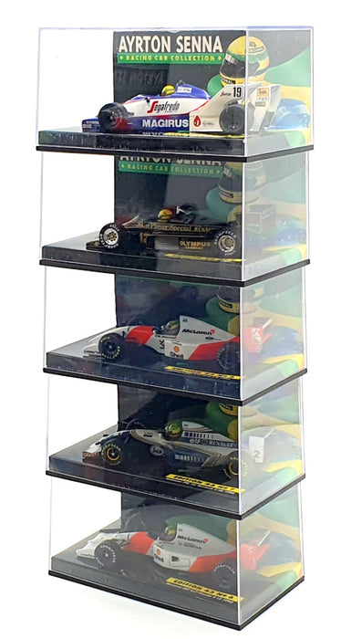 Minichamps 1/43 Scale ASCOL17 - A.Senna Collection 1-17 + Cabinet & Certificate