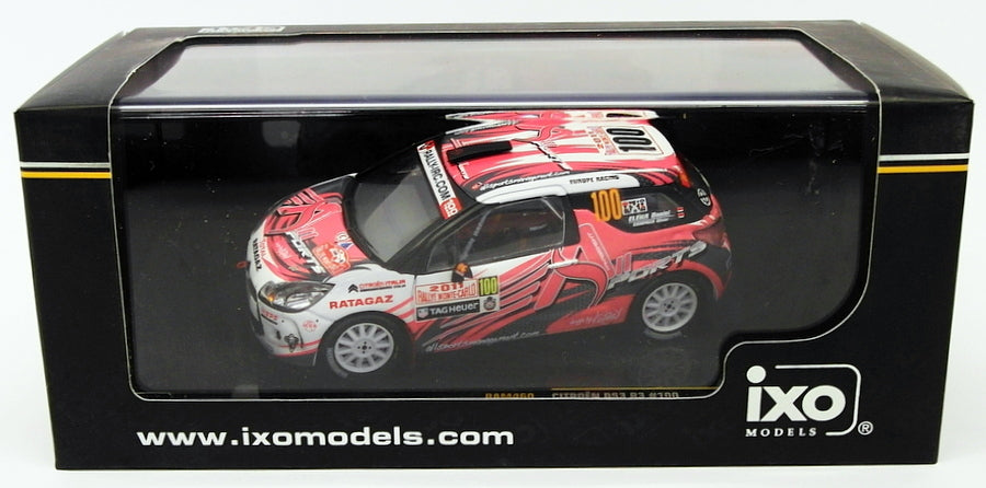 Ixo 1/43 Scale RAM460 - Citroen DS3 R3 - #100 Monte Carlo IRC 2011