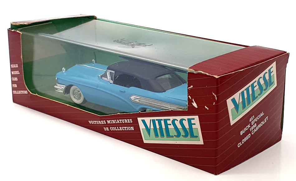 Vitesse 1/43 Scale 451 - 1958 Buick Special Closed Cabrio - 2-Tone Blue