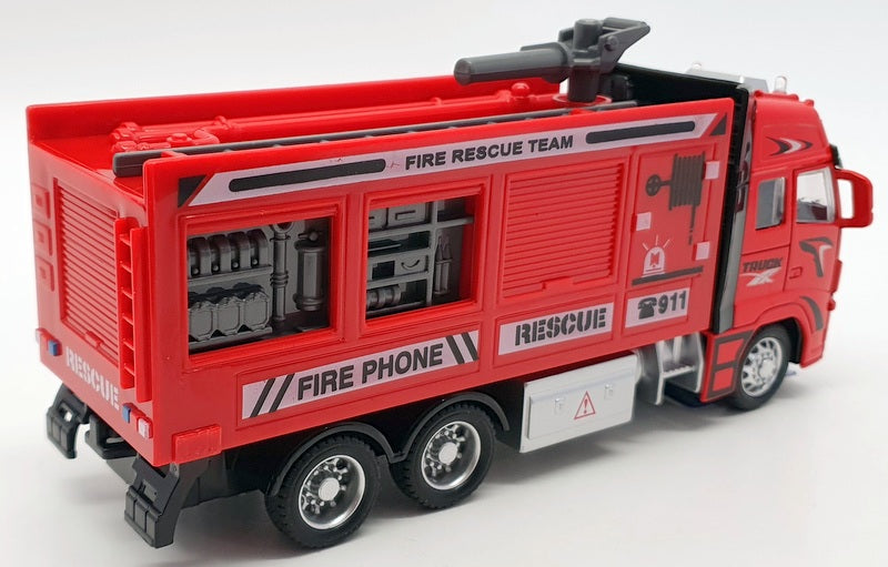 Kandy Toys 20cm Long TY4196  - Fire Engine Pull Back And Go - Red
