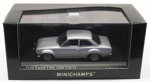 Minichamps 1/43 Scale Model Car 400 688100 - 1970 Ford Escort  RS 1600 - Silver