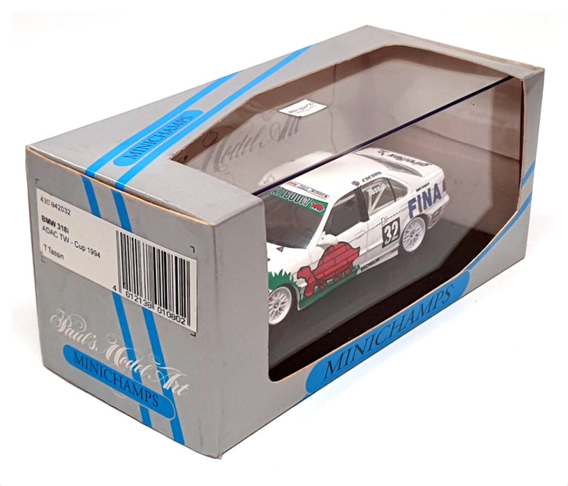 Minichamps 1/43 Scale 430 942032 - BMW 318i #32 ADAC TW Cup 1994 - White