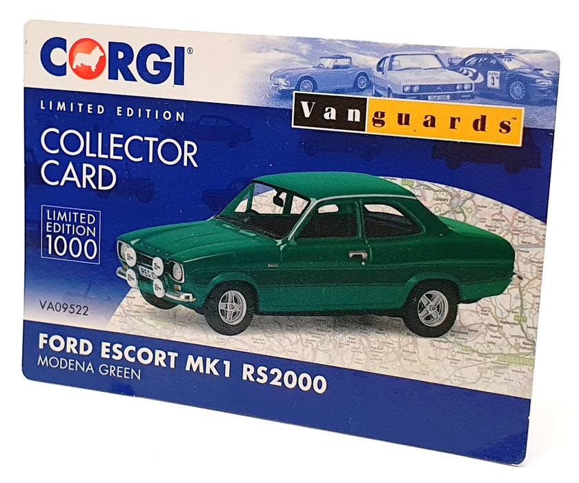 Vanguards 1/43 Scale VA09522 - Ford Escort Mk1 RS2000 - Modena Green