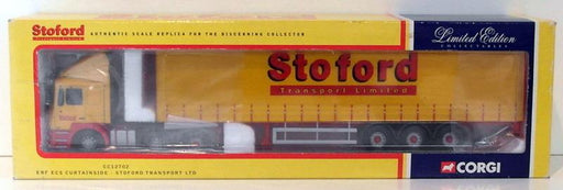 Corgi 1/50 Scale Model Truck CC12702 - ERF ECS Curtainside - Stoford Trans. Ltd.