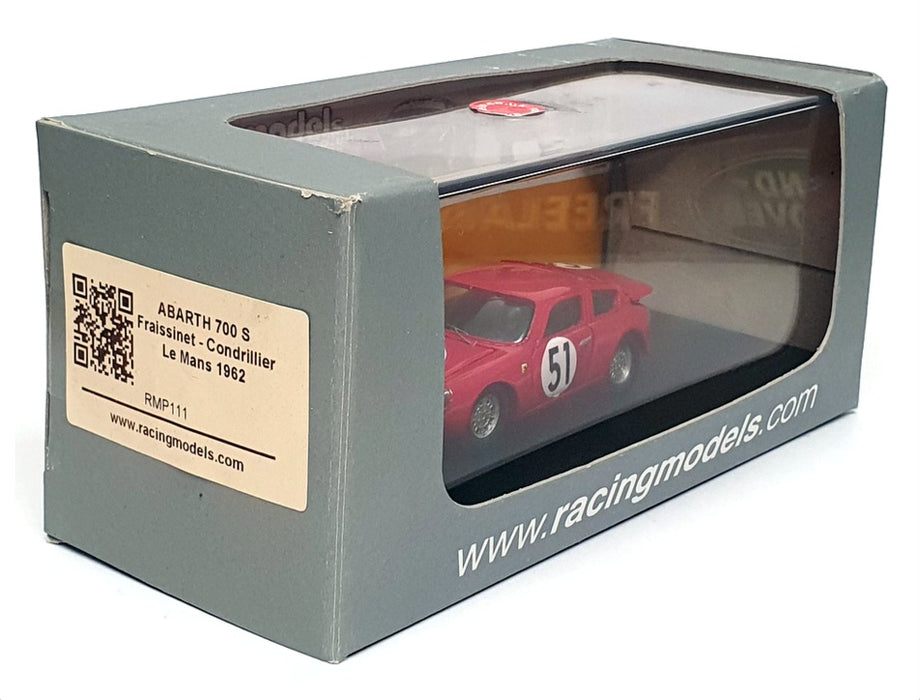 Racing Models 1/43 Scale RMP111 - Abarth 700 S Le Mans 1962 - Red