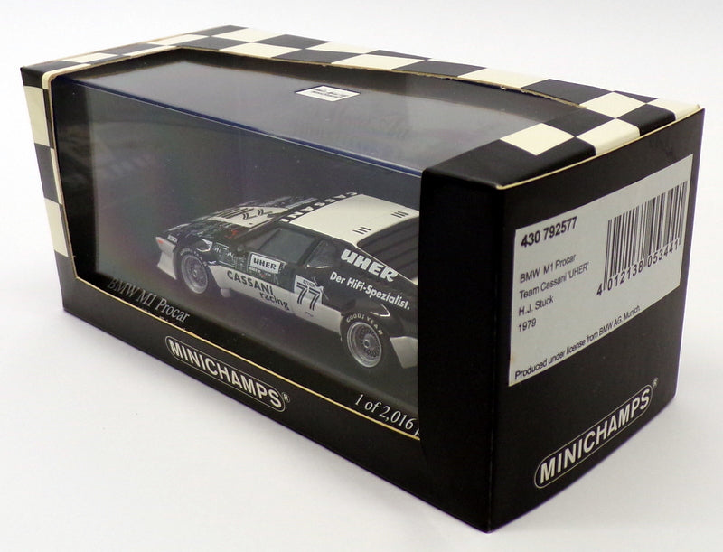 Minichamps 1/43 Scale 430 792577 - BMW M1 Procar Team Cassani Stuck 1979