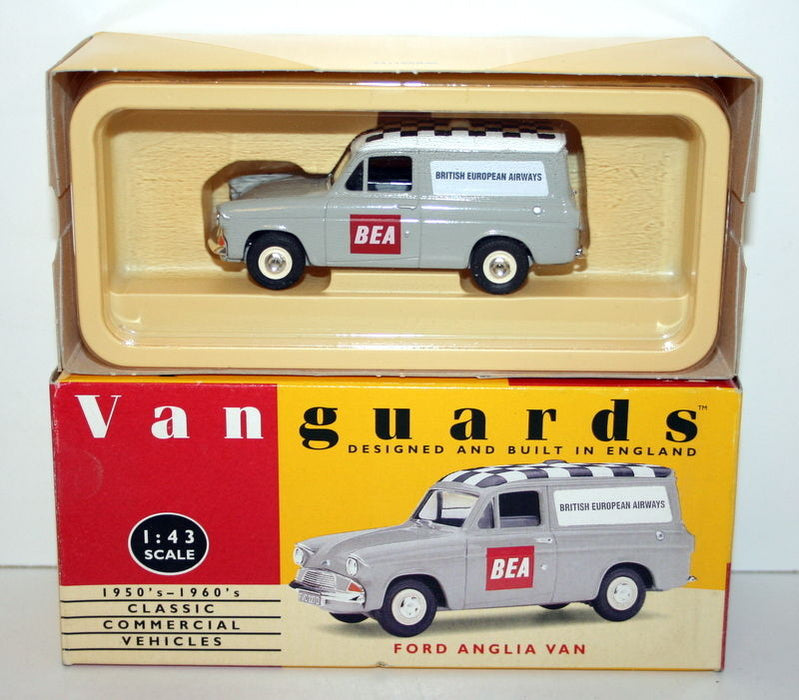 VANGUARDS 1/43 VA4006 B.E.A FOLLOW ME FORD ANGLIA VAN