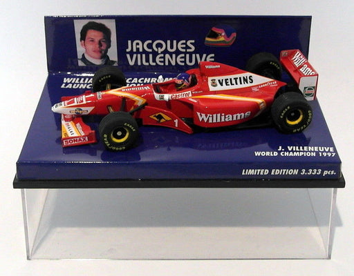 Minichamps 1/43 Scale 430980091 Williams Mecachrome 1997 Launch Ver J.Villneuve