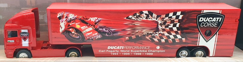 Corgi 1/64 Scale Model Truck TY86801 - ERF Race Transporter Ducati - Red